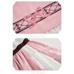 Nikki Tomorrow Perfect Score White Pink Printed Lolita Dress